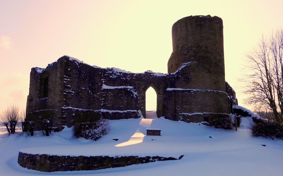 Burg im Schnee