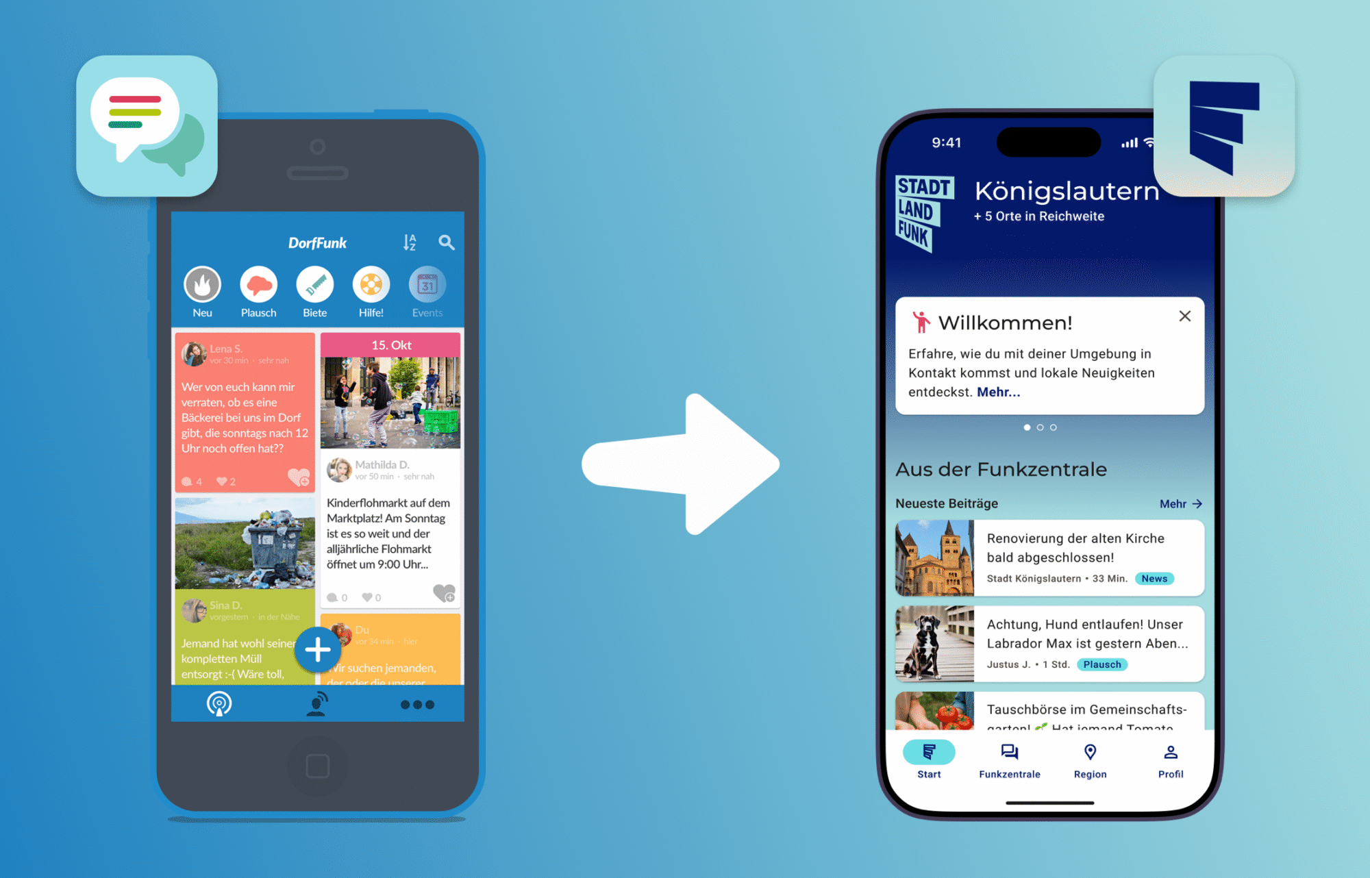 WICHTIG: Die neue DorfFunk App ist da: StadtLand.Funk