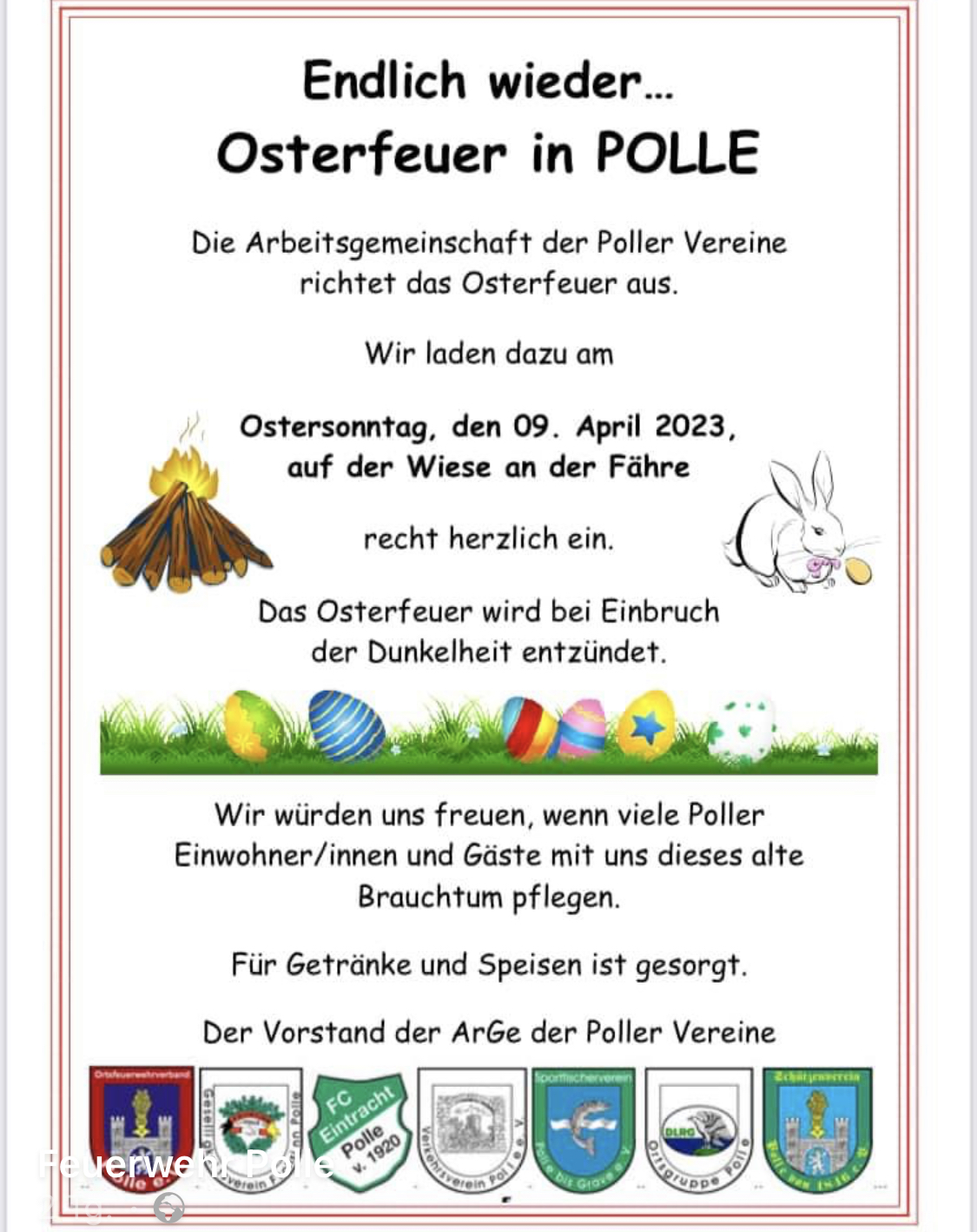 Osterfeuer Plakat 2023